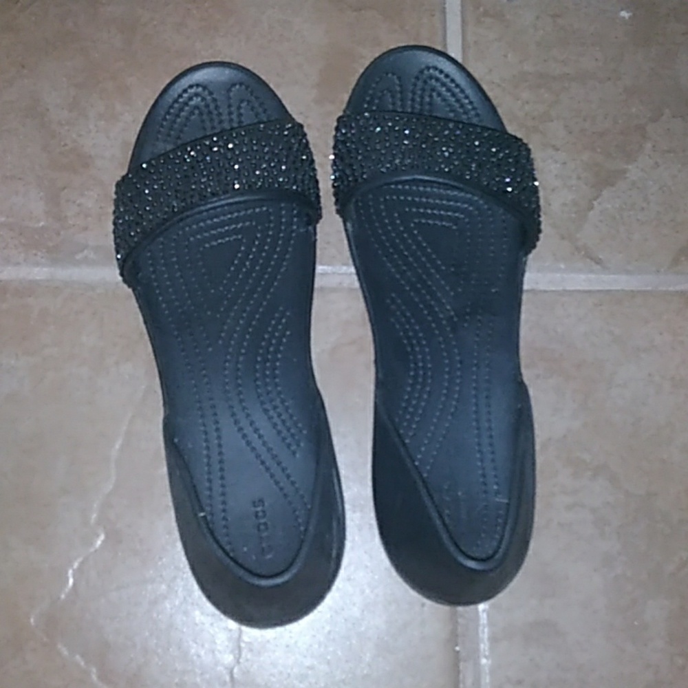 Crocs Sparkly Sandals with Backs